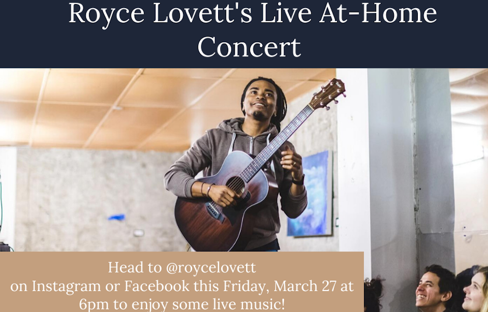 Royce Lovett’s Live At-Home Concert