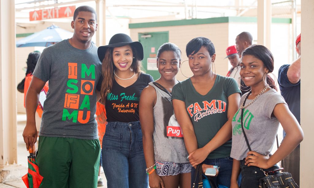 FAMU students at a fooball game