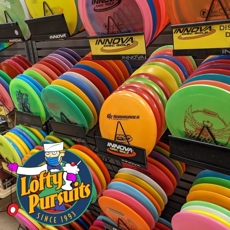 Disc Golf Disc display at lofty pursuits