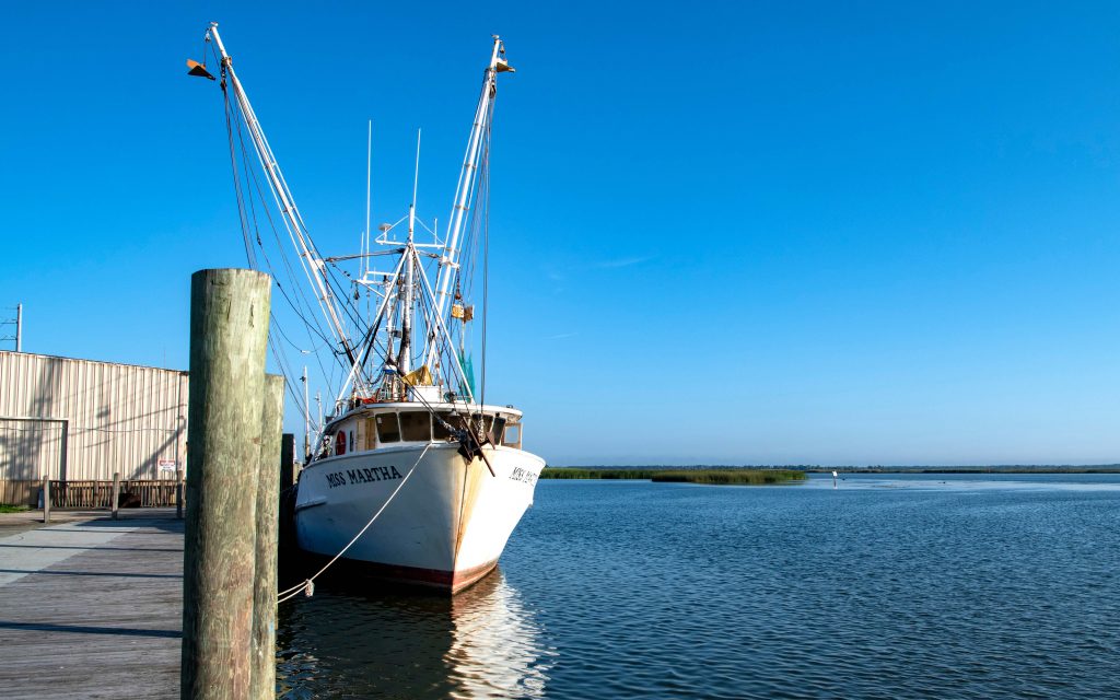 Shrimp boat at Apalachicola Bay
