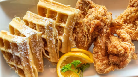waffles and chicken