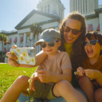 family at florida's historic capitol