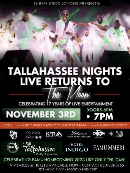 FAMU 2024 at the Moon with Tallahassee Nights Live! • Visit