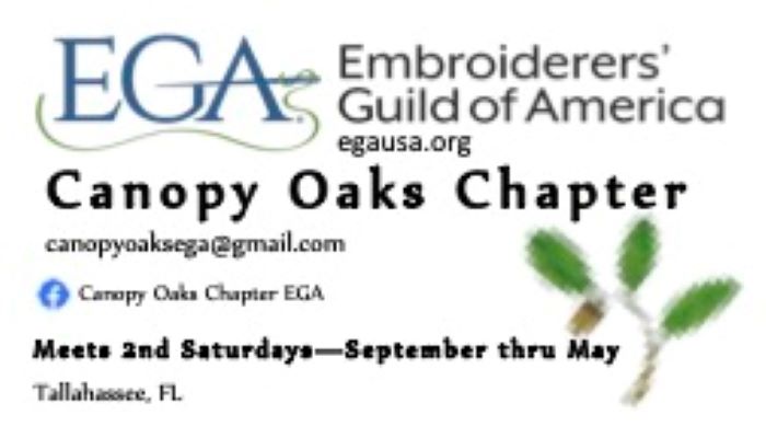 Canopy Oaks Chapter, Embroiderer’s Guild of America (EGA)