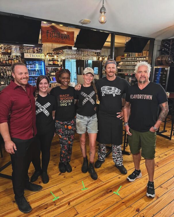 Guy Fieri at Backwoods Crossing restaurant in Tallahassee