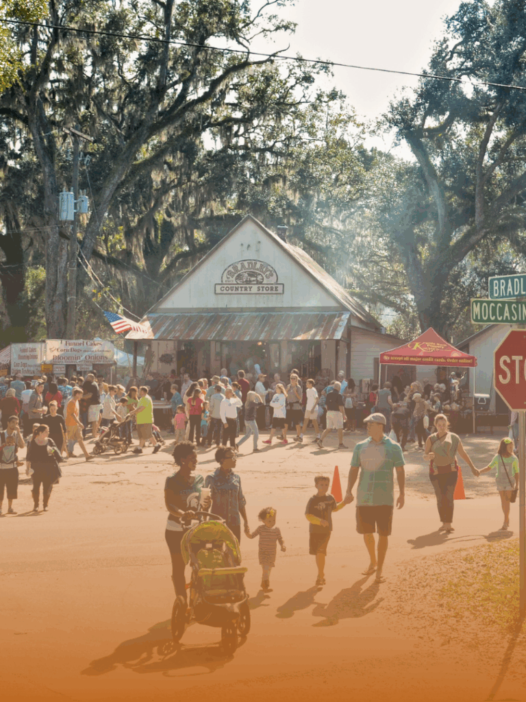 People enjoying a fall festival in Tallahassee