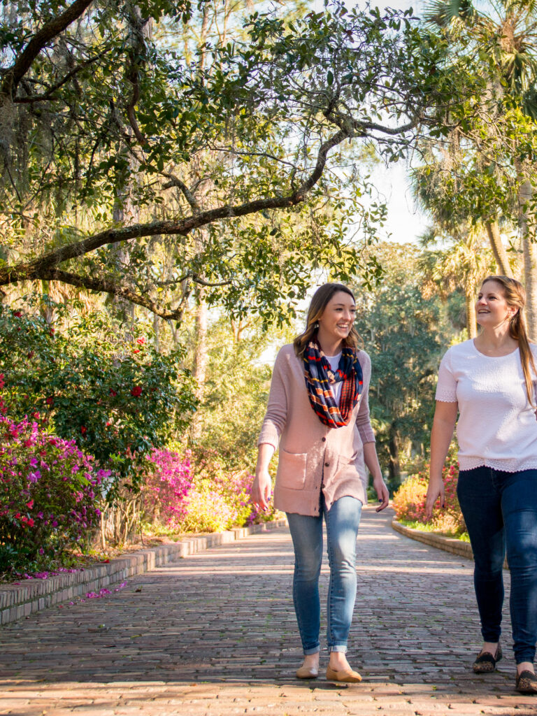 Visitors viewing Maclay Gardens spring blooms