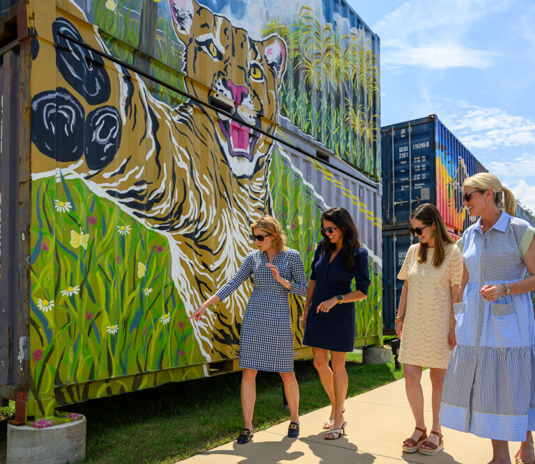southside mural instalation at the monroe restaurant