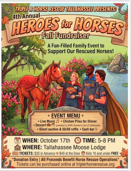 Triple R Horse Rescue 4th Annual Heroes for Horses Fall Fundraiser